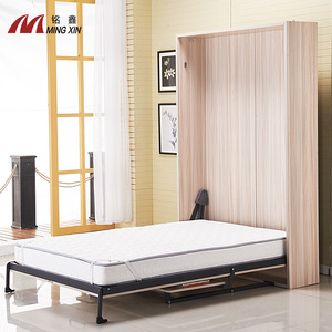 Ming Xin <b>Folding</b> Murphy Bed With <b>Desk</b> Wood And Steel Modern Design For Living Room Bedroom - Product Image 3