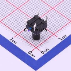TS-1095-A11B2-D1 Tactile Switch Through hole-4P,6x6mm Switch Single Pole Single Throw Round Button 1.8N Through Hole - Product Image 2