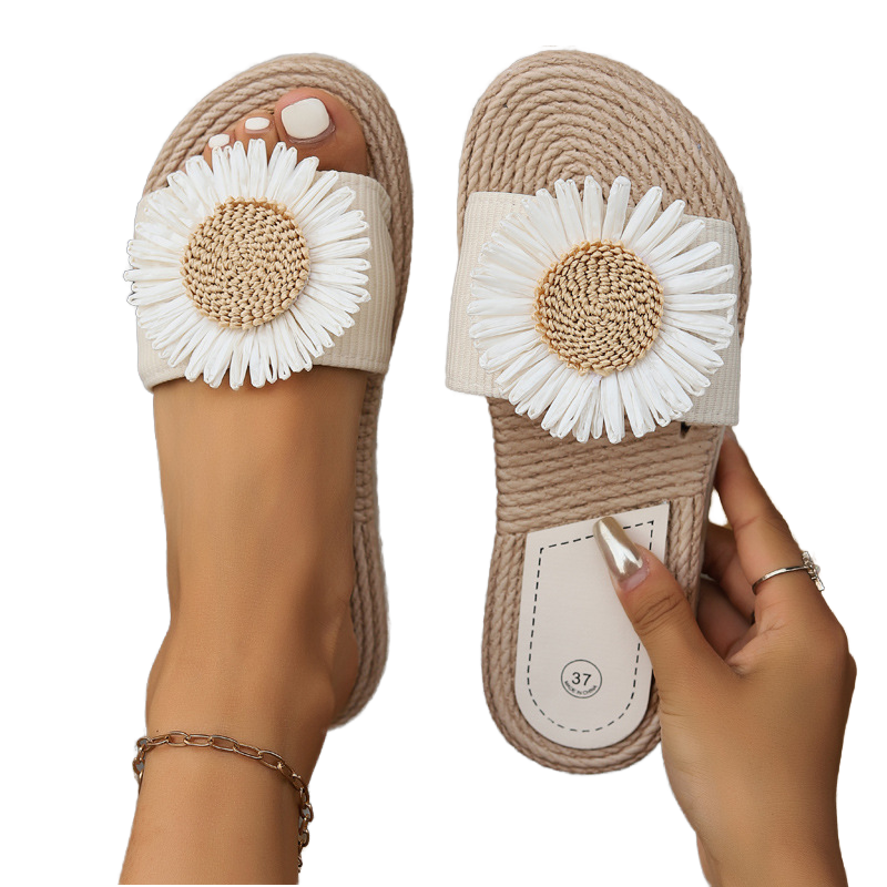 Best Selling Sunflower Flip Flops Women's Summer Beach Slippers