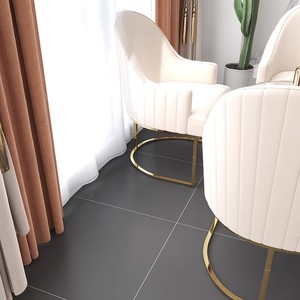 シンプルな単色セラミックライトラグジュアリーブラックホワイトグレーフロアウォールタイル600x600マットノンスリップリビングルームバスルームダイニング - Product Image 3