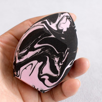 Éponge de maquillage géante à quatre sections pour mélange de couleurs, éponge de beauté Alien bicolore, houppette pour poudre, utilisation humide et sèche