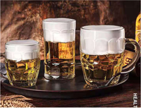 Choix de Gros: Chopes à Bière de Style Moderne de Grande Capacité 500ML et 1000ML en PC/PS avec Poignée, Idéales pour Bar à Domicile ou comme Coffret Cadeau