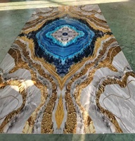 Panneaux muraux de salle de bain résistants à l'eau en SPC de 3 mm, feuille de PVC marbrée, panneau mural UV