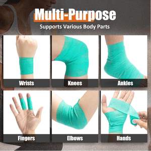 Venda Autoadhesiva, Vendaje Elástico Cohesivo, Cinta Deportiva Transpirable <span class=keywords><strong>para</strong></span> Esguinces, Hinchazón <span class=keywords><strong>de</strong></span> Muñeca, Tobillo, <span class=keywords><strong>Rodilla</strong></span> y Pierna - Product Image 4