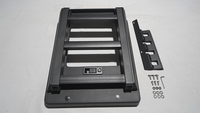 Accessoires tout-terrain 1.6/2m * 1.4m toit en aluminium bagages galerie de toit plate-forme avec une échelle latérale pour jeep wrangler JL 2018 +