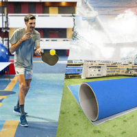 Sol de terrain de padel Laikeman de qualité supérieure, rembourré, épaisseur 3 mm, écologique, intérieur/extérieur, surface composite acrylique PVC stable, sport
