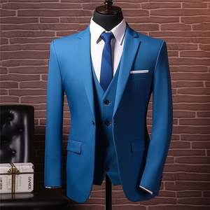 Elegante tendencia elegante talla grande ajuste sólido manga larga Formal Tops Prom Terno Masculino Slim Blazers traje de hombre solo - Product Image 6