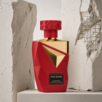 Flacon de parfum personnalisé 30ml/50ml/100ml, flacon pulvérisateur de parfum coloré, flacon en verre à col serti avec bouchon en plastique coloré