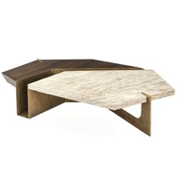 Table basse moderne de luxe, table basse sur mesure pour salon