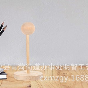 Support d'affichage de perruques en bois pour poupées BJD, couleur bois naturel, support de rangement de bureau - Product Image 5