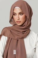 Hijab de haute qualité pour femmes, châle malaisien en mousseline épaisse et lourde, foulard musulman en georgette, hijab uni en mousseline bulle, châle ethnique