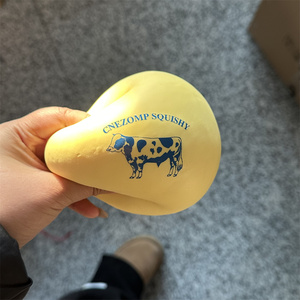 4.7 Inch Butter Milk Flavored Bun Yellow Faux Food Model Asmr Video Props Sound Cute Squishy Play Soft Sticky Hand Bouncy Gift - Product Image 6