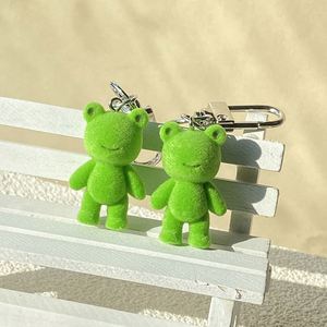 Mini porte-clés grenouille en peluche, poupée animal en PVC floqué, breloque de sac à dos, cadeau pour enfants, porte-clés grenouille verte de dessin animé - Product Image 4