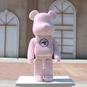 Figura decorativa de oso violento de dibujos animados con tachuelas de diamantes DIY hecha a mano como regalo para un mejor amigo con bendición - Product Image 2