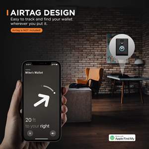 Cartera con etiqueta de aire de cuero Crazy Horse Vintage para hombre con Clip de dinero de Metal RFID que bloquea la cartera plegable delgada con Clip de dinero - Product Image 4