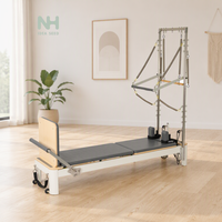 Reformer de Pilates commercial en aluminium avec demi-tourneuse pour l'entraînement du tronc en studio et à domicile