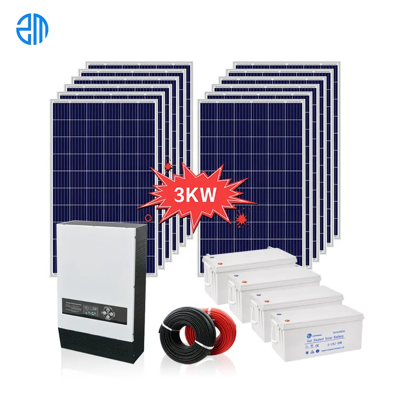 OEM High Efficiency 3KW Solar Panel System Alternative Energy Generators