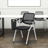 Vente en gros de chaise pliante de bureau salle de réunion design moderne chaise empilable en plastique dossier simple chaise de formation en tissu