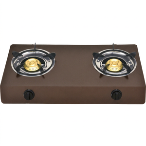 Estufa de Gas de Dos Quemadores, Acero Inoxidable, Portátil, Control por Perillas, Encendido Piezoeléctrico, Uso en Hoteles, Clase Energética, Apagado Automático de Llama - Product Image 1