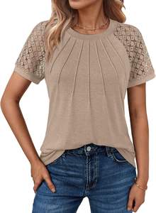Tops de verano de moda para mujer para vacaciones de primavera camisas de negocios de manga corta blusas casuales transpirables trajes largos de moda - Product Image 2