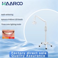 Appareil de blanchiment dentaire sur pied avec 8 LED 460nm et 3 modes d'éclairage, bras flexible, pour studio dentaire et salon