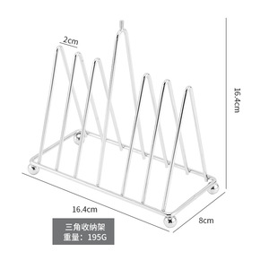 Sujetalibros de alambre de hierro con forma de triángulo, organizador de revistas y librería de <span class=keywords><strong>escritorio</strong></span> de oficina organizado en oro rosa - Product Image 5