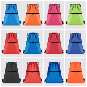 High Quality Waterproof Polyester Zip <b>Drawstring</b> Bag Can Be Customised logo Sports <b>Drawstring</b> <b>Backpacks</b> - Product Image 6