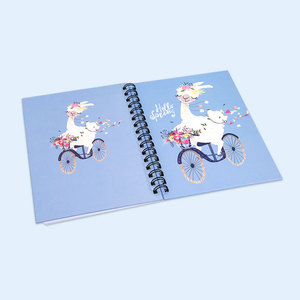 Blocco Note A5 Personalizzato Serie Giornaliera Carta Timbrata Offset Romantico Bianco a Spirale Rilegatura YO Linea Singola - Product Image 5