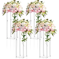 Vase en acrylique de haute qualité, colonne géométrique, centre de table, support à fleurs pour mariage, événements, réceptions, hôtels, décoration de fête à domicile