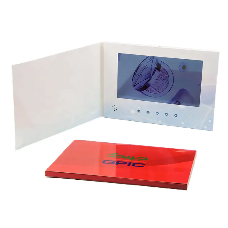 China Fabrikant Custom Papier Ambachtelijke 10.1 Inch Media Player Lcd Reclame Boek Kleding Video Brochure