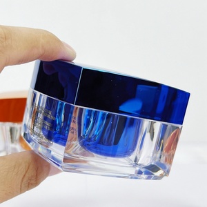 Tarro de Crema para Ojos Redondo de Lujo Personalizado de Plástico de 30g 50g, Color Dorado y Azul, para el Cuidado de la Piel, Envase para Crema Facial - Product Image 3