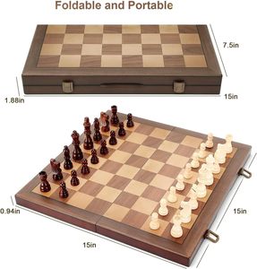 Juego <span class=keywords><strong>de</strong></span> <span class=keywords><strong>Ajedrez</strong></span> Magnético <span class=keywords><strong>de</strong></span> Madera <span class=keywords><strong>de</strong></span> Lujo <span class=keywords><strong>de</strong></span> Venta Directa <span class=keywords><strong>de</strong></span> Fábrica para Adultos y Niños, Tablero <span class=keywords><strong>de</strong></span> <span class=keywords><strong>Ajedrez</strong></span> <span class=keywords><strong>de</strong></span> 15 Pulgadas con Piezas Hechas a Mano, Marca RUNAN - Product Image 1