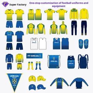 Maillot de <span class=keywords><strong>football</strong></span> personnalisable à manches courtes pour homme, uniforme d'entraînement sportif intégral à séchage rapide, vêtements de <span class=keywords><strong>football</strong></span> - Product Image 2