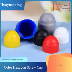 Capuchon de protection hexagonal rond décoratif en <span class=keywords><strong>plastique</strong></span> PE noir pour écrou, vente en gros M6/M8 - Product Image 5