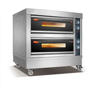 High Quality Commercial Double Deck Electric Ovens Baking Oven With Glass Door