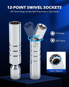 10 cái <span class=keywords><strong>3</strong></span>/<span class=keywords><strong>8</strong></span> "<span class=keywords><strong>Dr</strong></span> từ bugi ổ cắm thiết lập với cờ lê, từ xoay ổ cắm, phổ doanh & mở rộng thanh - Product Image 4