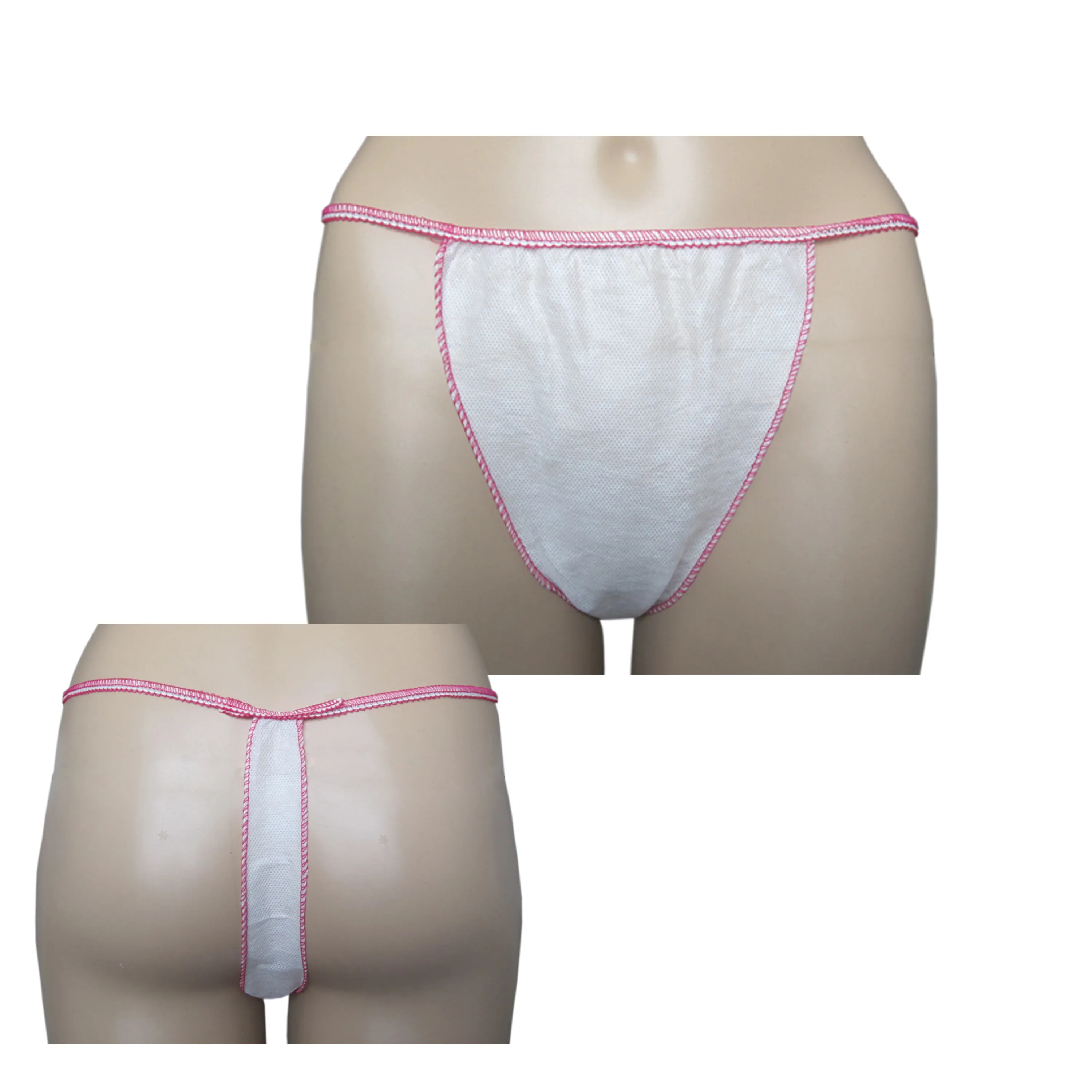 Disposable PP/SMS unisex underwear non woven sexy Tanga G string used in SPA massage dust proof T-back