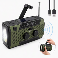 2000mAh Solar-Handkurbel-Notfallradio AM/FM Tragbarer Empfänger mit Eingebauter Taschenlampe SOS für Camping Wandern Zuhause