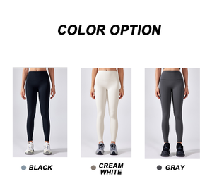 Femmes taille haute doublé polaire Yoga pas de ligne d'embarras course serrée <span class=keywords><strong>nu</strong></span> Pilates Fitness solide taille élastique Yoga Legging - Product Image 6