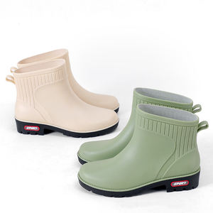 WXL480 bottines <span class=keywords><strong>de</strong></span> pluie imperméables antidérapantes pour femmes, chaussures d'<span class=keywords><strong>eau</strong></span> chaude en velours, bottes <span class=keywords><strong>de</strong></span> pluie courtes - Product Image 3