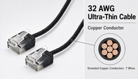 Câble Ethernet RJ45 UTP Cat6 fin de 30 cm pour commutateur réseau et rack de serveur