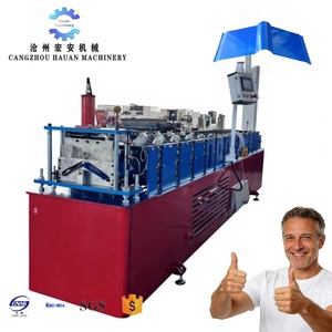 Automatic Feeding Fixed-Length Gear Motor <b>Tile</b> Forming Machine for Right-Angle Ridge <b>Tile</b> Steel Construction Wall Application - Product Image 1