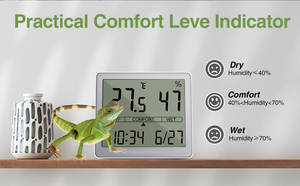 Bilancia da Cucina Digitale <span class=keywords><strong>in</strong></span> Plastica ad Alta Precisione - Impermeabile, Ecologica, per Uso Domestico, Formato 12/24 Ore e Ciclo di Rilevamento 10s - Product Image 4