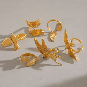 Bague personnalisée en gros, en acier inoxydable 316L, anti-ternissement, avec symbole infini et diamant, pour femme - Product Image 4