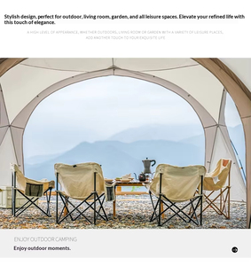 Tente de camping dôme grande taille en gros, auvent pare-soleil avec revêtement argenté, ventilation quatre côtés, imperméable pour extérieur et plage - Product Image 4