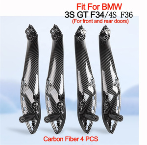 Copertura per rivestimento con maniglia interna per porta interna per auto 4 pezzi Set 51417279315 51417279316 51427281469 5142728147 per BMW serie 3 F30 F35 - Product Image 2