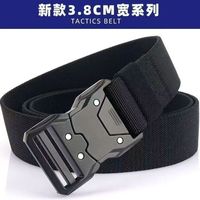 Ceinture tactique multifonctionnelle pour homme, boucle en alliage œil de serpent, ceinture en toile, ceinture d'entraînement, pièces de sac spéciales, accessoires