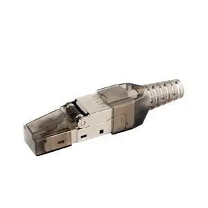 STP Cat6A RJ45 Modular Plug Toolless Type Tool Free Plug