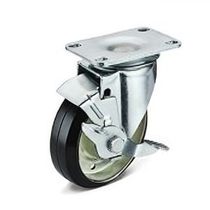 Roulettes en acier avec base en caoutchouc <span class=keywords><strong>Plaque</strong></span> supérieure et roulement Roulettes <span class=keywords><strong>de</strong></span> mobilier <span class=keywords><strong>de</strong></span> bureau Roulette fixe - Product Image 2