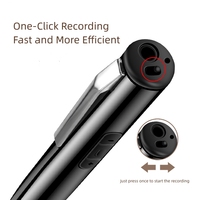 Enregistreur vocal haute définition portable, avec fonction d'enregistrement et d'écriture, réduction du bruit, lecteur MP3 en forme de stylo grande capacité